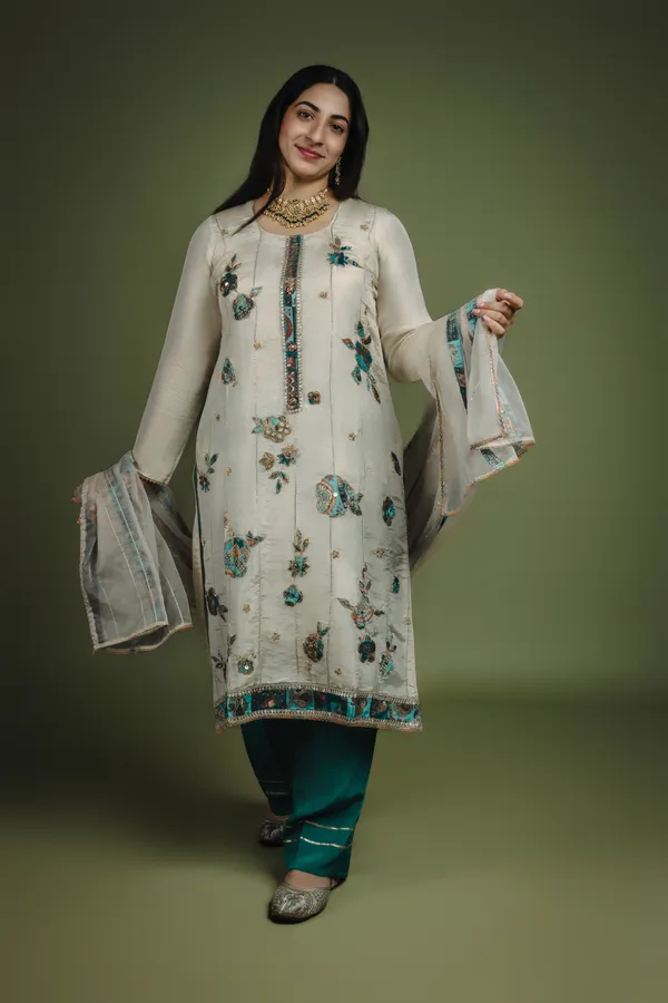 Jade Applique Suit Set