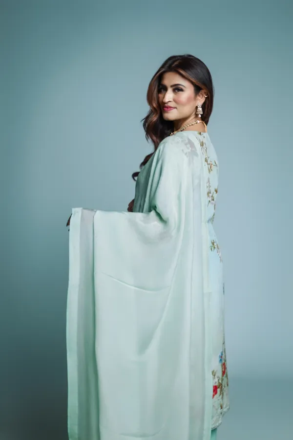 Sea Green Semi-Crepe Suit Set thumbnail 4